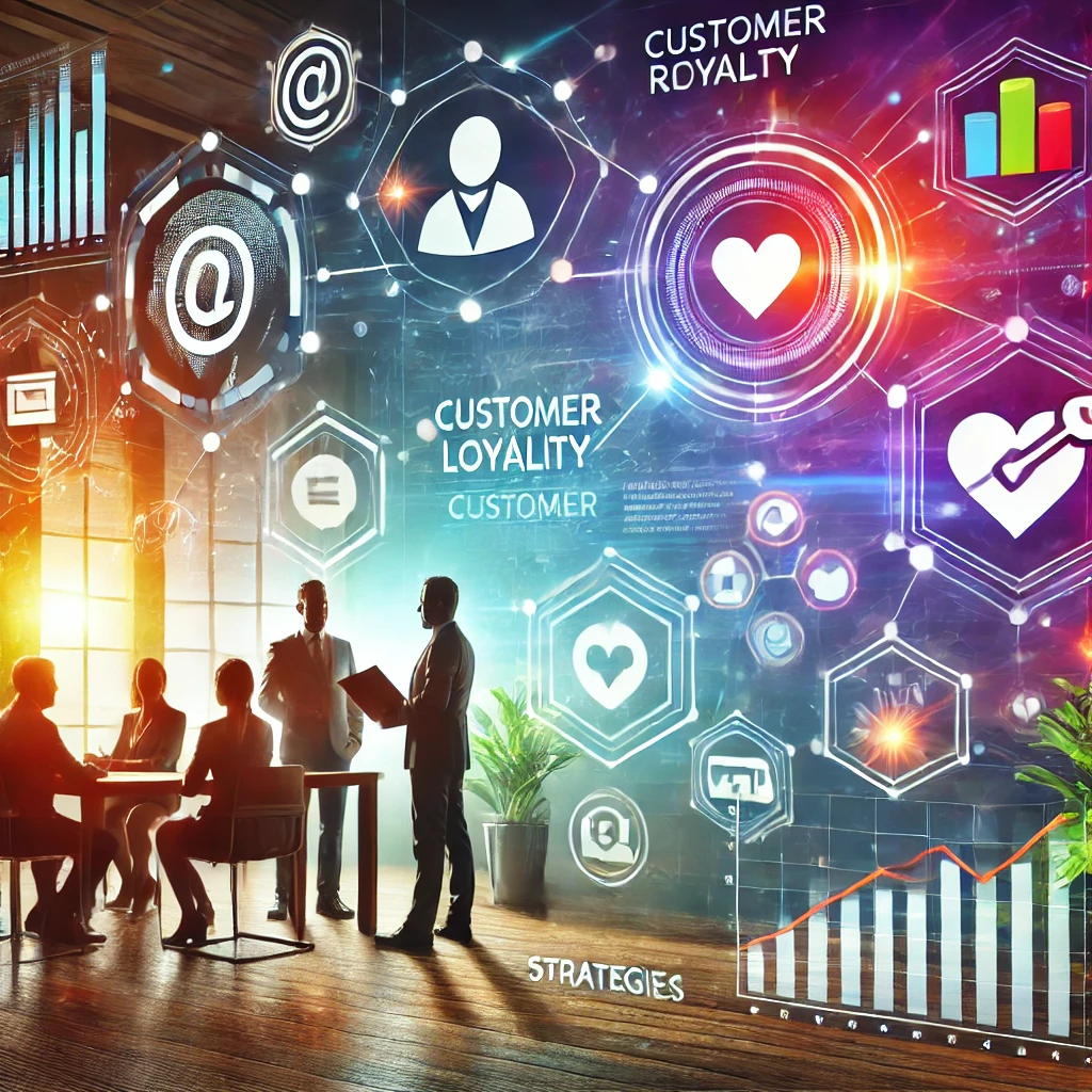 Illustrazione moderna e dinamica del concetto di strategie per la retention dei clienti.