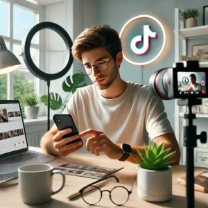 Imprenditore emergente crea video promozionale su TikTok nel 2025